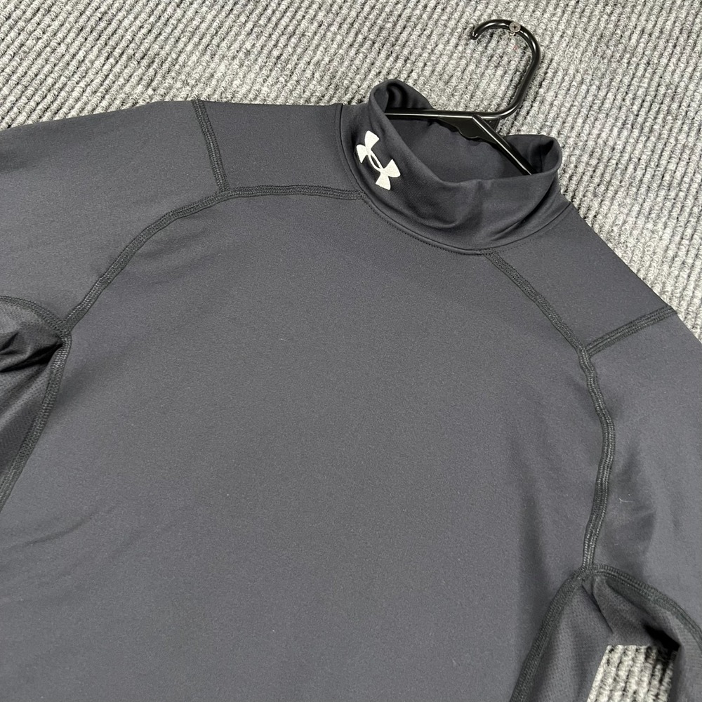 Under Armour Compression Shirt Mens Medium Black Long Sleeve Cold Gear Active